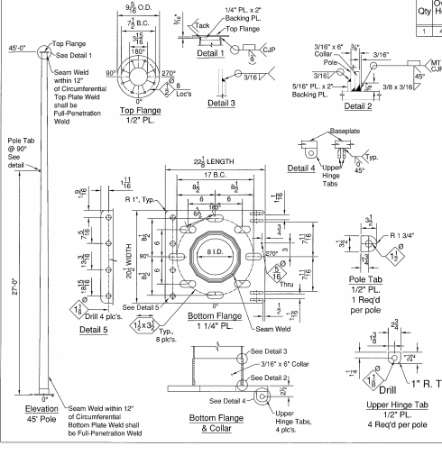 Engineering diagram with detailed specifications